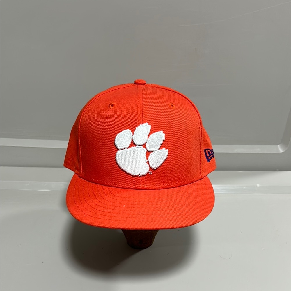 New Clemson Tigers New Era 59Fifty Fitted Orange Embroidered Hat Cap 7 3/8 NCAA